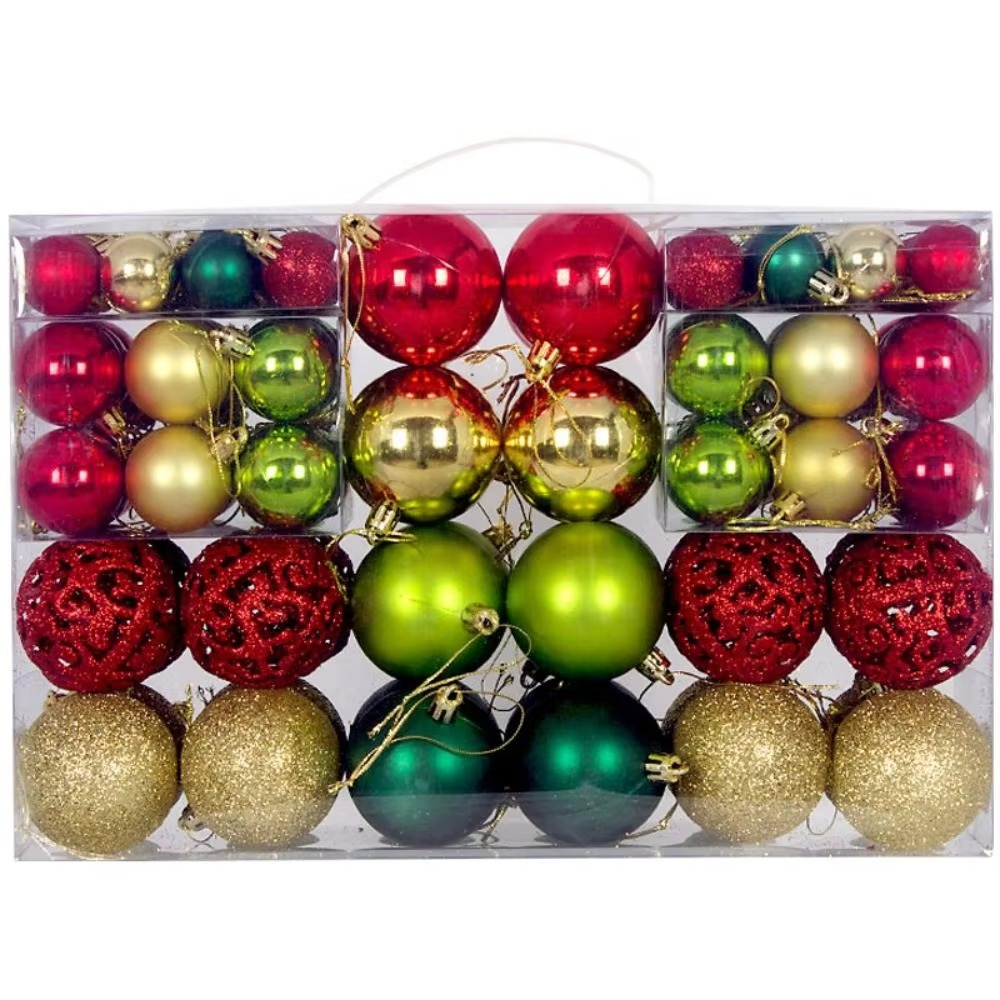 Set of Oversized Christmas Ornaments for Festive Celebrations