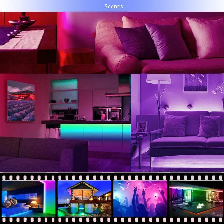 RGB LED USB Strip Light - Color-Changing Ambiance for Home Decor and TV Backlighting