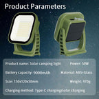 80W Magnetic LED Camping Lamp with Zoom Feature