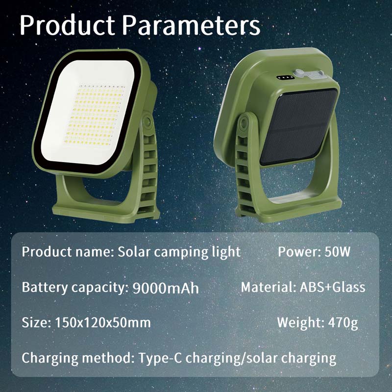 80W Magnetic LED Camping Lamp with Zoom Feature