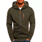 Men's Fleece-Lined Hoodie with Adjustable Hood