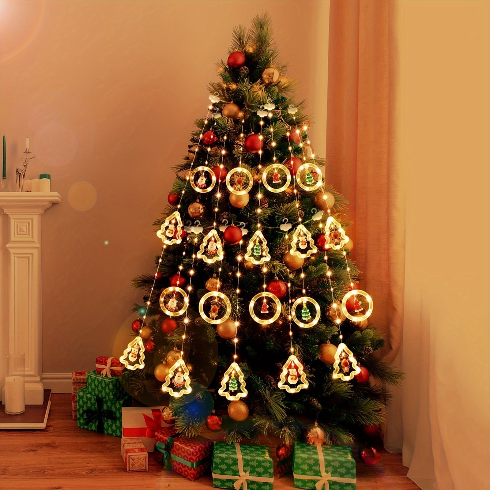 Illuminated Christmas Wish Ring with 10 Mini Figures