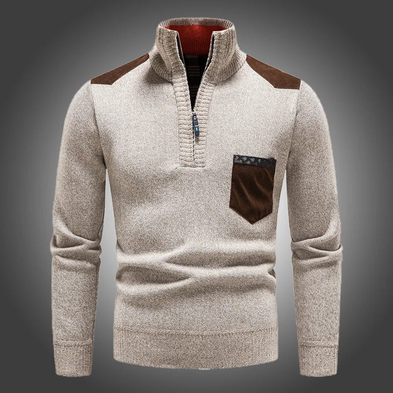 BELVA - Comfortable Men's Winter Zip Sweater