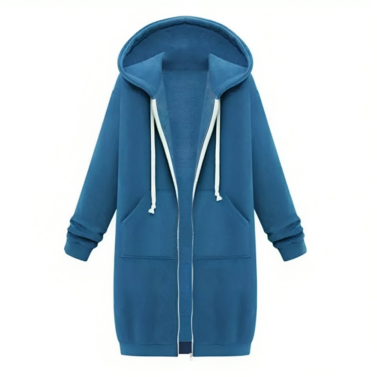 Women's Sporty Midi Hoodie Dress with Zipper Pockets for Ultimate Comfort