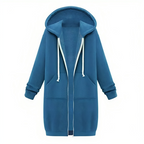 Women's Sporty Midi Hoodie Dress with Zipper Pockets for Ultimate Comfort