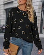 Charming Love Pattern Sweater