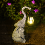Solar-Powered Elephant Glow - Ambient Garden Lantern