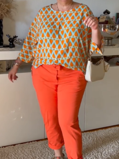 Chic Vibrant Autumn Blouse
