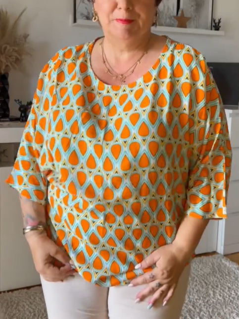 Chic Vibrant Autumn Blouse