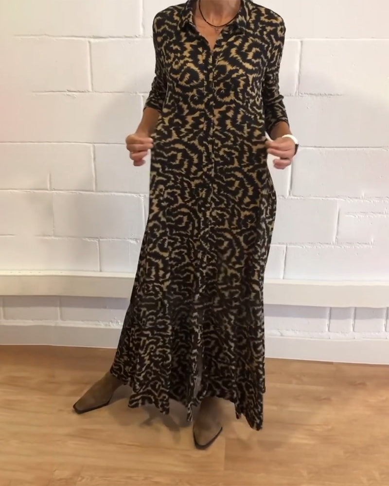 Chic Long-Sleeve Maxi Dress