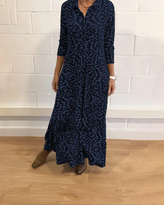 Chic Long-Sleeve Maxi Dress