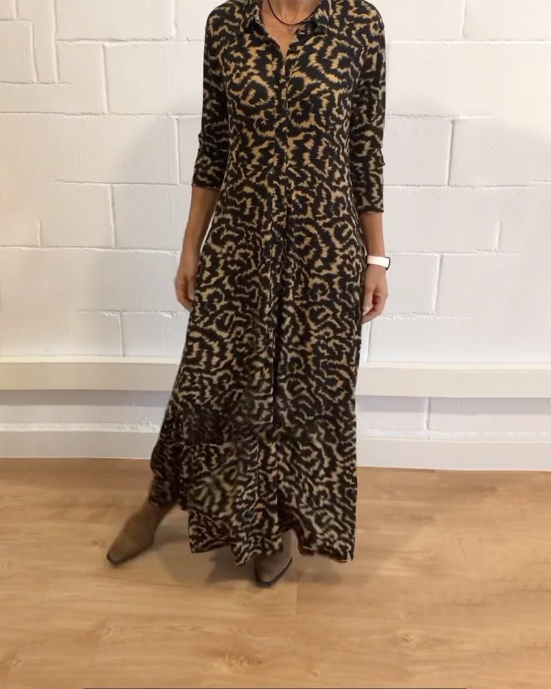Chic Long-Sleeve Maxi Dress