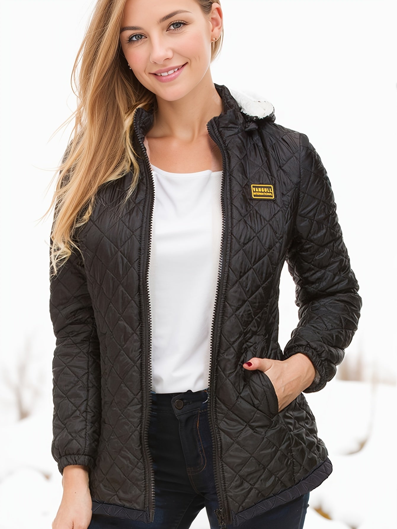 Elin | Hooded Fleece-Lined Quilted Jacket