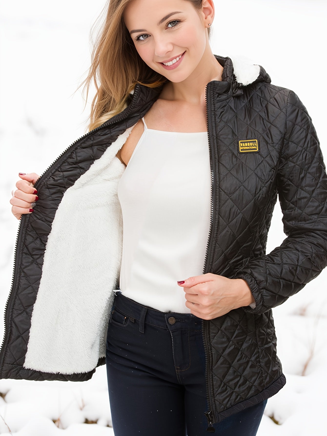 Elin | Hooded Fleece-Lined Quilted Jacket