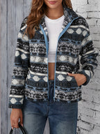Eline | Tribal Print Fleece Jacket