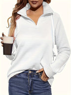 Elise | Textured Long Sleeve Casual Sweatshirt