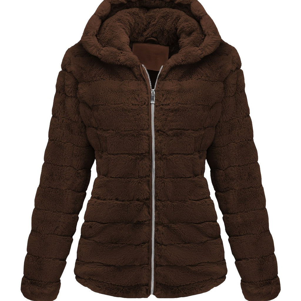 Elise | Chic Solid Color Teddy Coat