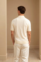 Emil | Textured Wool Polo T-Shirt