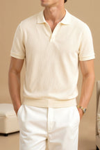 Emil | Textured Wool Polo T-Shirt