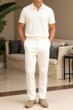 Emil | Textured Wool Polo T-Shirt