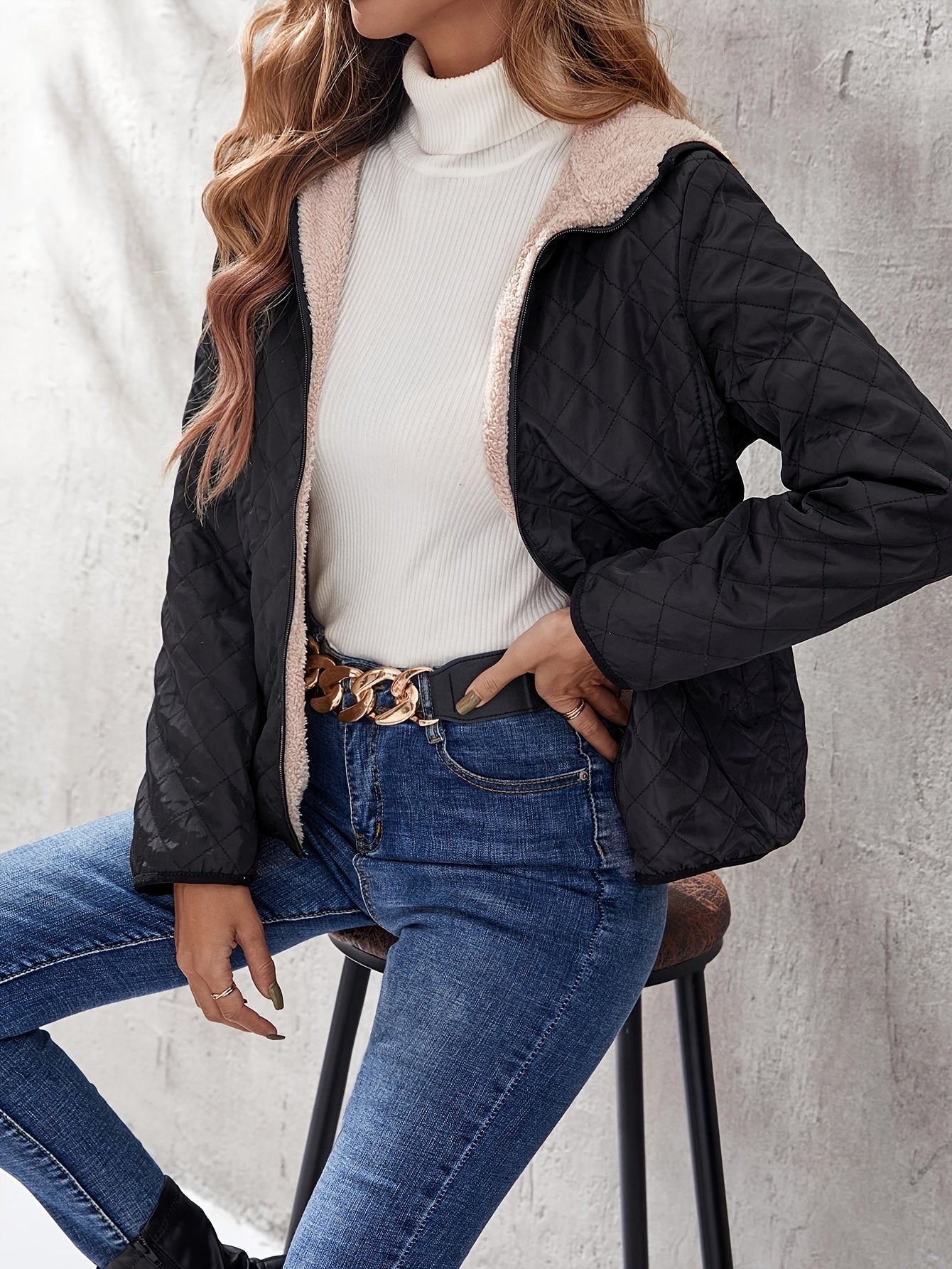 Emma | Hooded Padded Jacket with Zipper