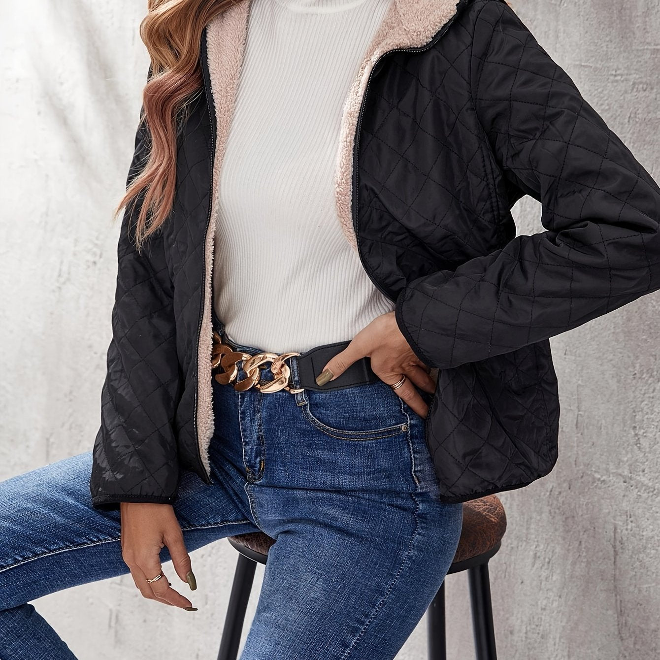 Emma | Hooded Padded Jacket with Zipper