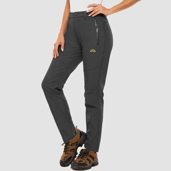 Women's Waterproof Winter Sports and Hiking Pants with Fleece Lining