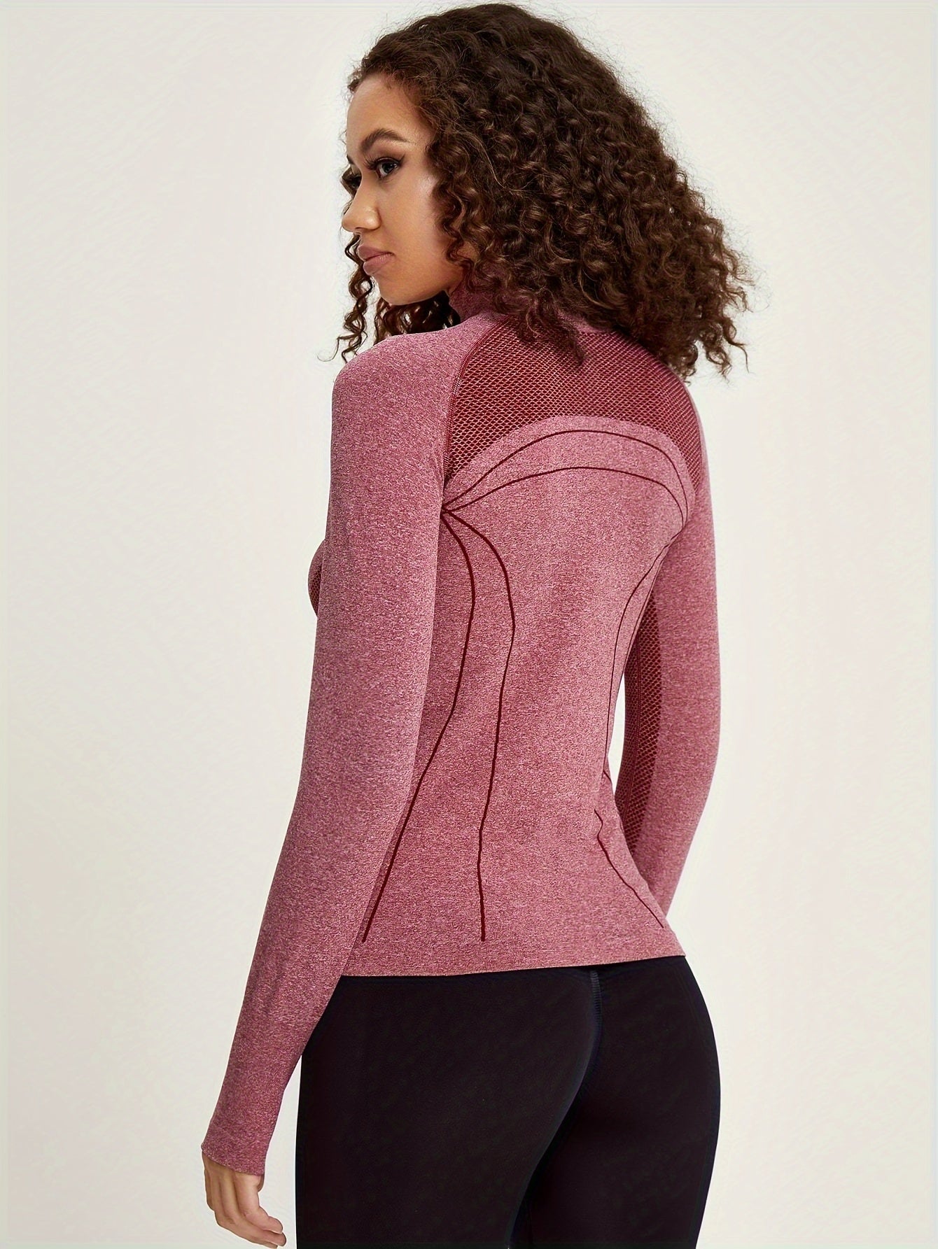 Esmée | Black Full-Zip Sporty Track Jacket with Long Sleeves