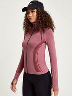 Esmée | Black Full-Zip Sporty Track Jacket with Long Sleeves