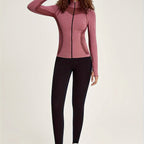 Esmée | Black Full-Zip Sporty Track Jacket with Long Sleeves