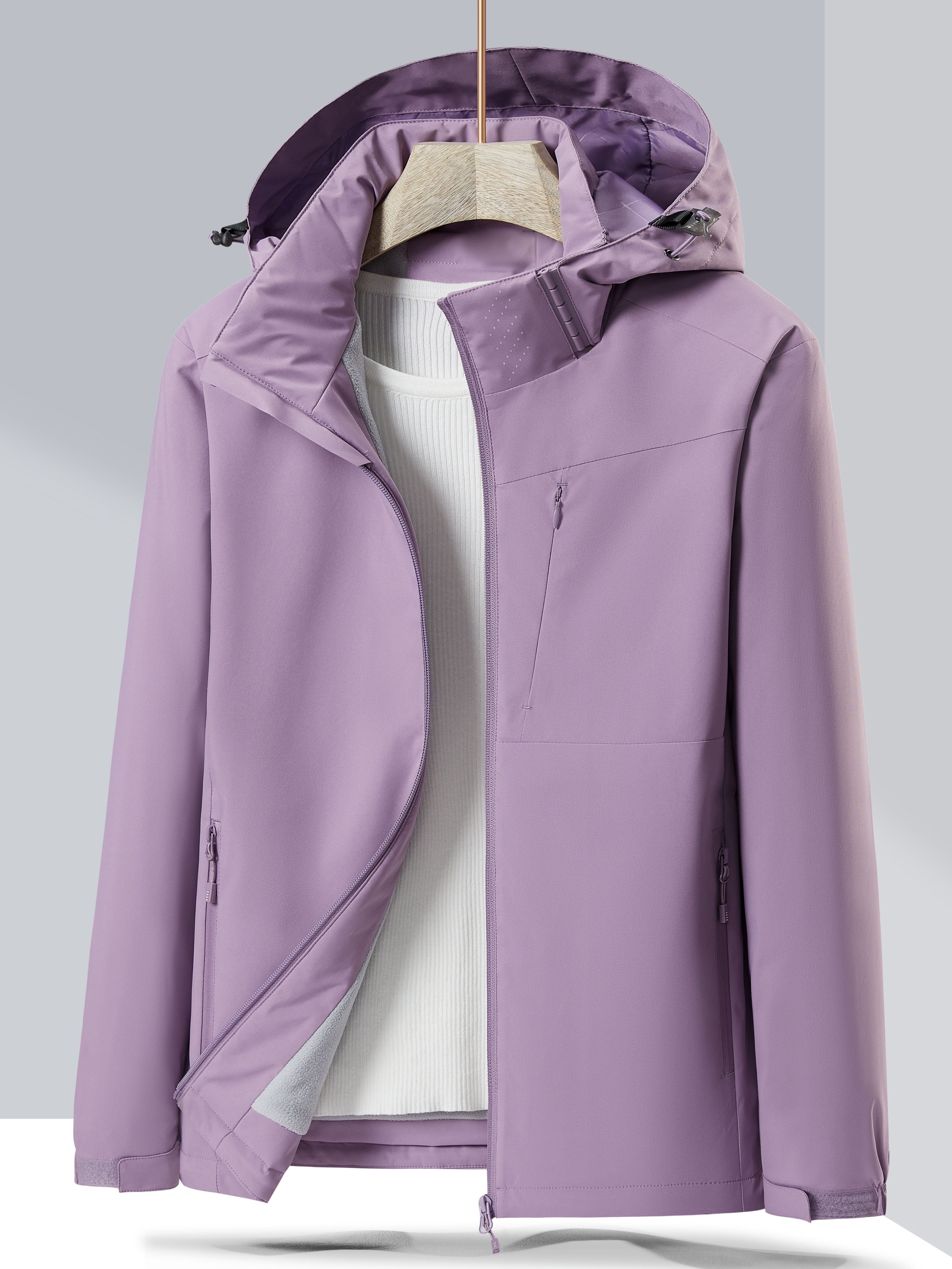Evelien | Waterproof and Windproof Outdoor Jacket with Fleece Lining and Hood