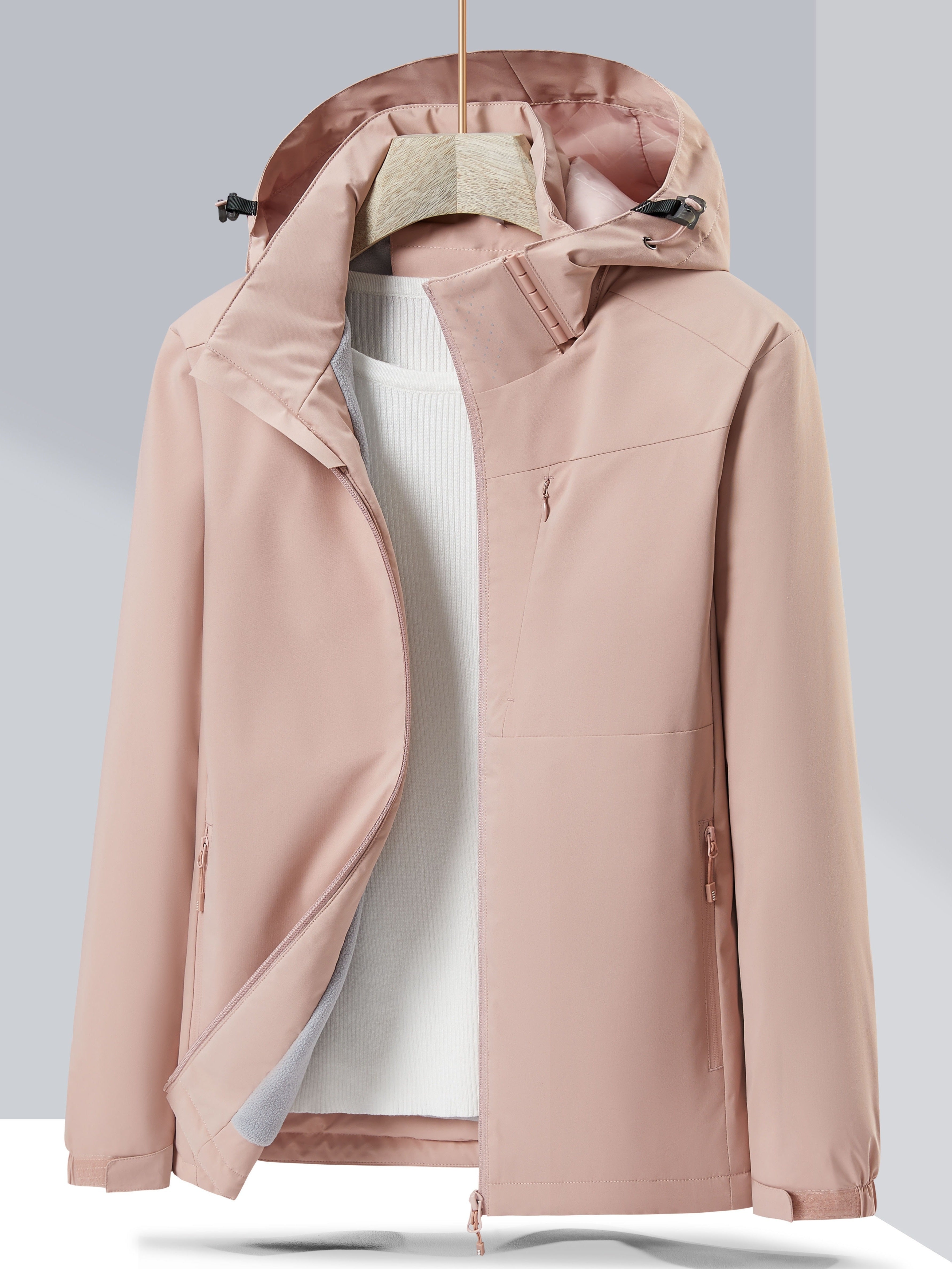 Evelien | Waterproof and Windproof Outdoor Jacket with Fleece Lining and Hood