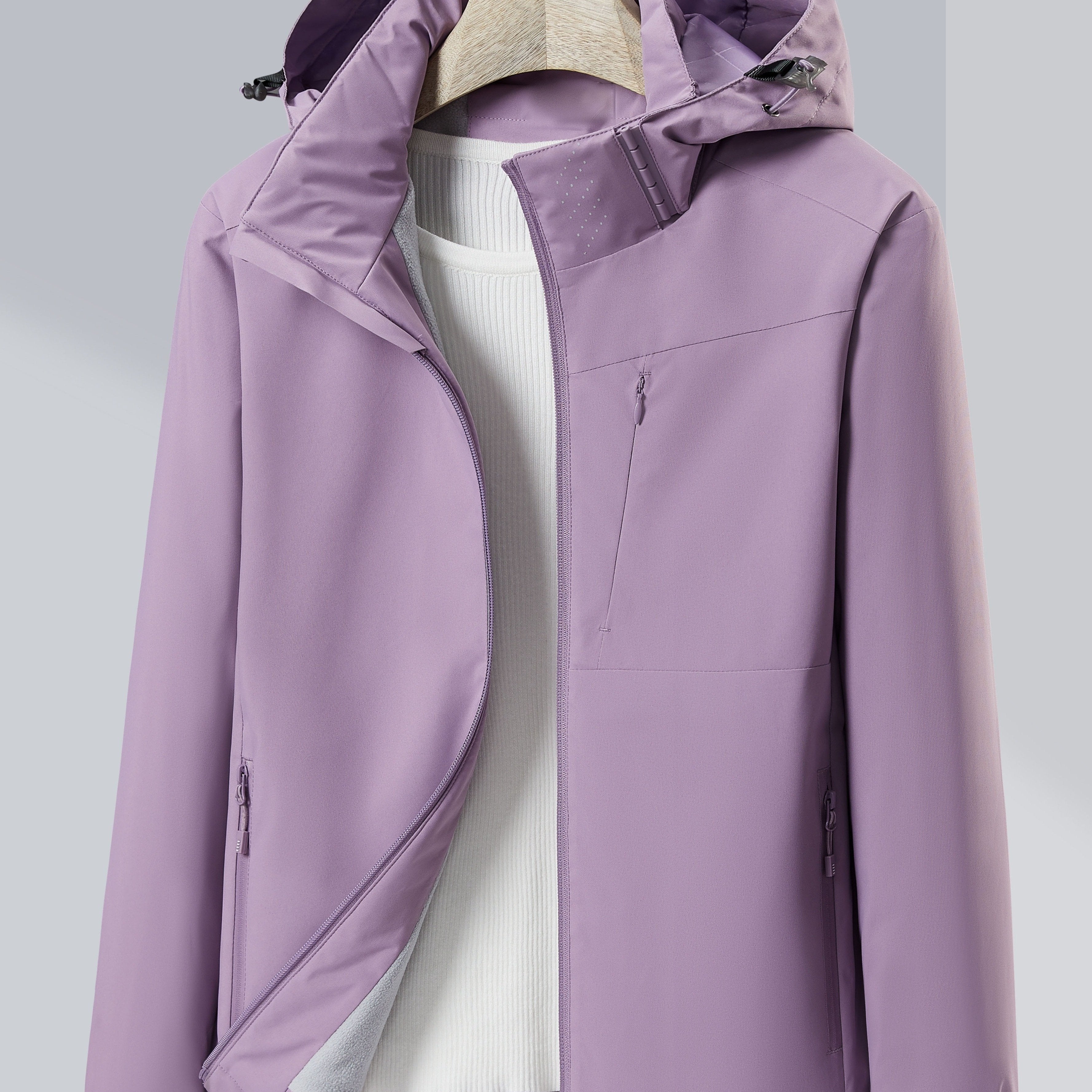Evelien | Waterproof and Windproof Outdoor Jacket with Fleece Lining and Hood