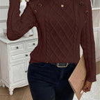 Evy | Classic Round Neck Cable Knit Sweater