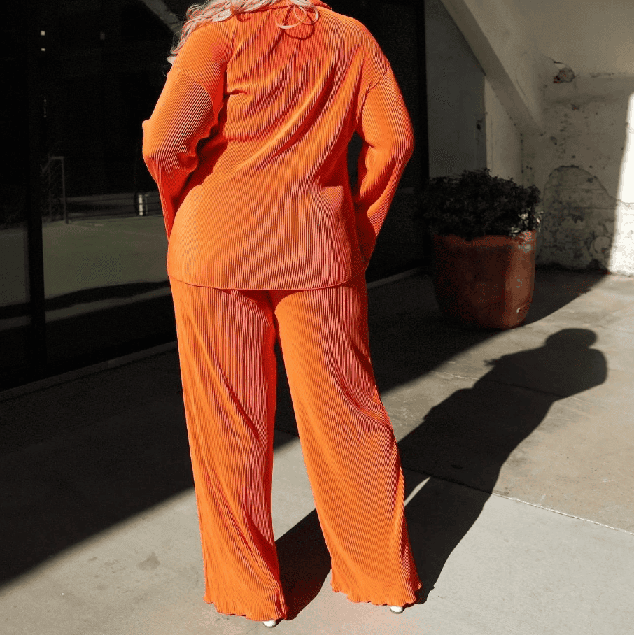 Jasmijn - Chic Two-Piece Set with Flowing Trousers