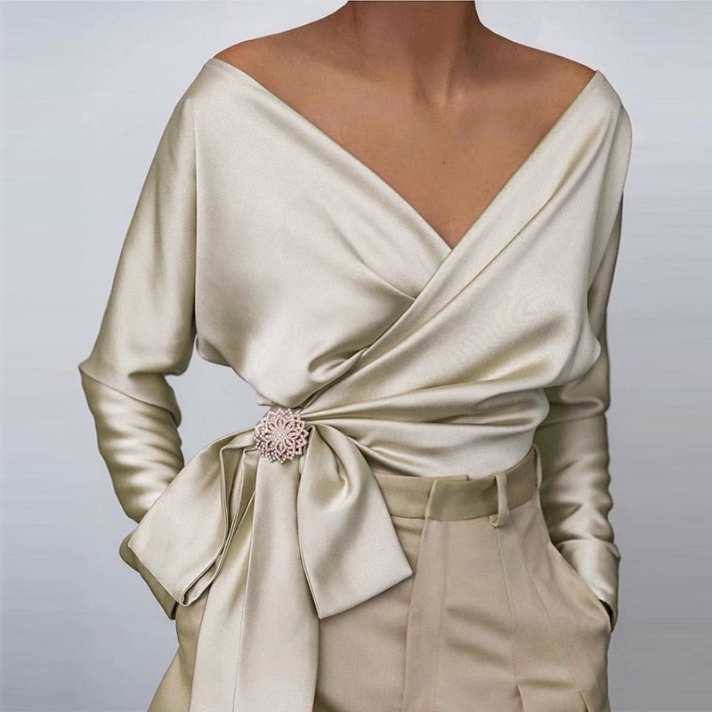 Fay | Metallic Gold Wrap Cardigan