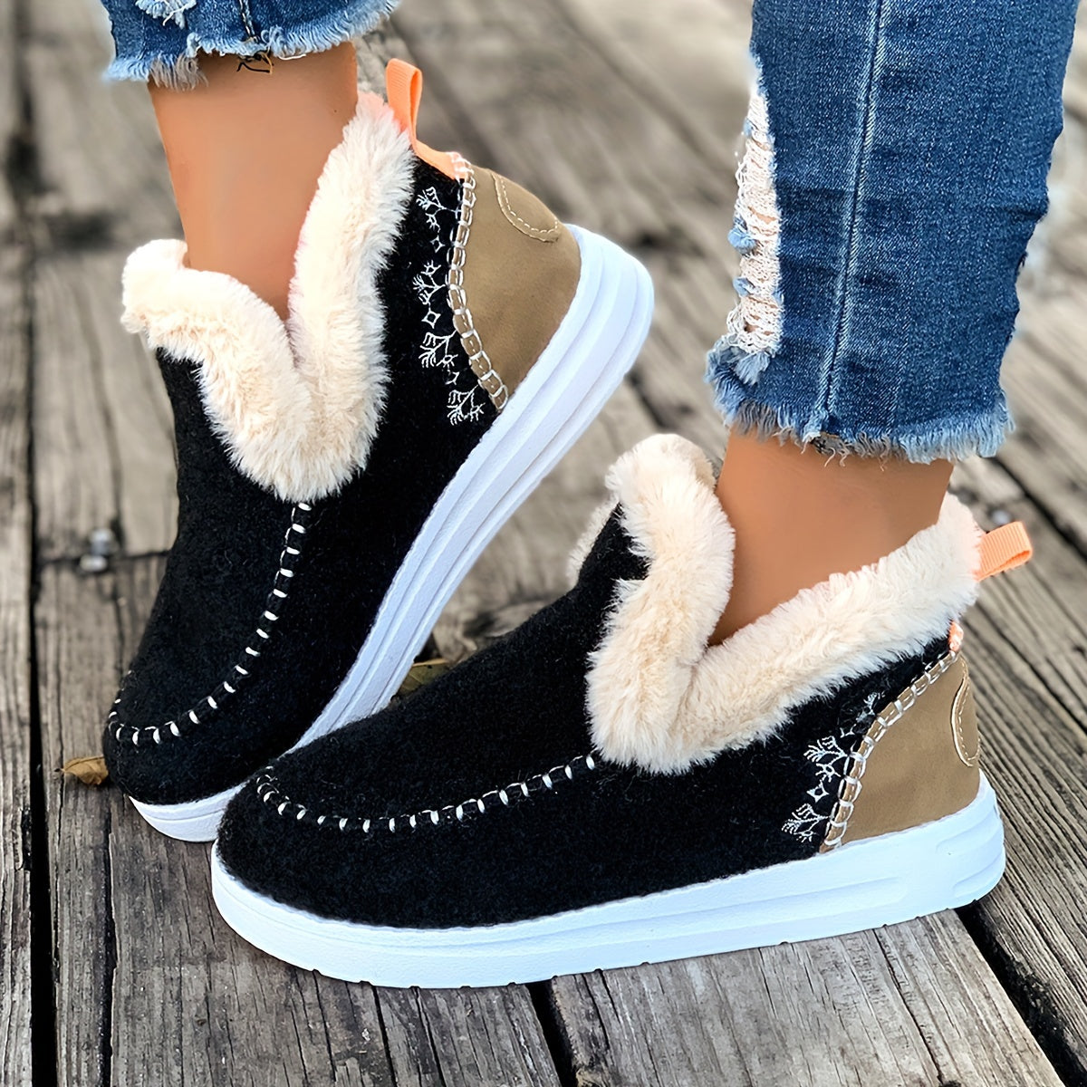 Women's Cozy Anti-Slip Winter Slippers with Plush Interior