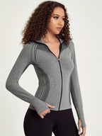 Feline | Women's Long Sleeve Fitness and Sports Jacket with Striped Accents
