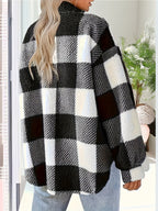 Feline | Long Sleeve Checked Button-Up Coat