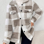 Feline | Long Sleeve Checked Button-Up Coat