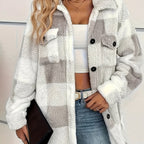 Feline | Long Sleeve Checked Button-Up Coat