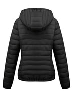 Fien | Angled Pocket Quilted Puffy Hoodie Jacket