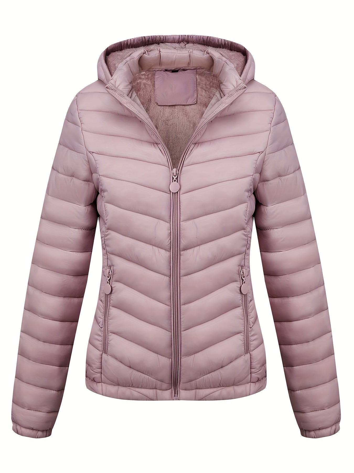 Fien | Angled Pocket Quilted Puffy Hoodie Jacket