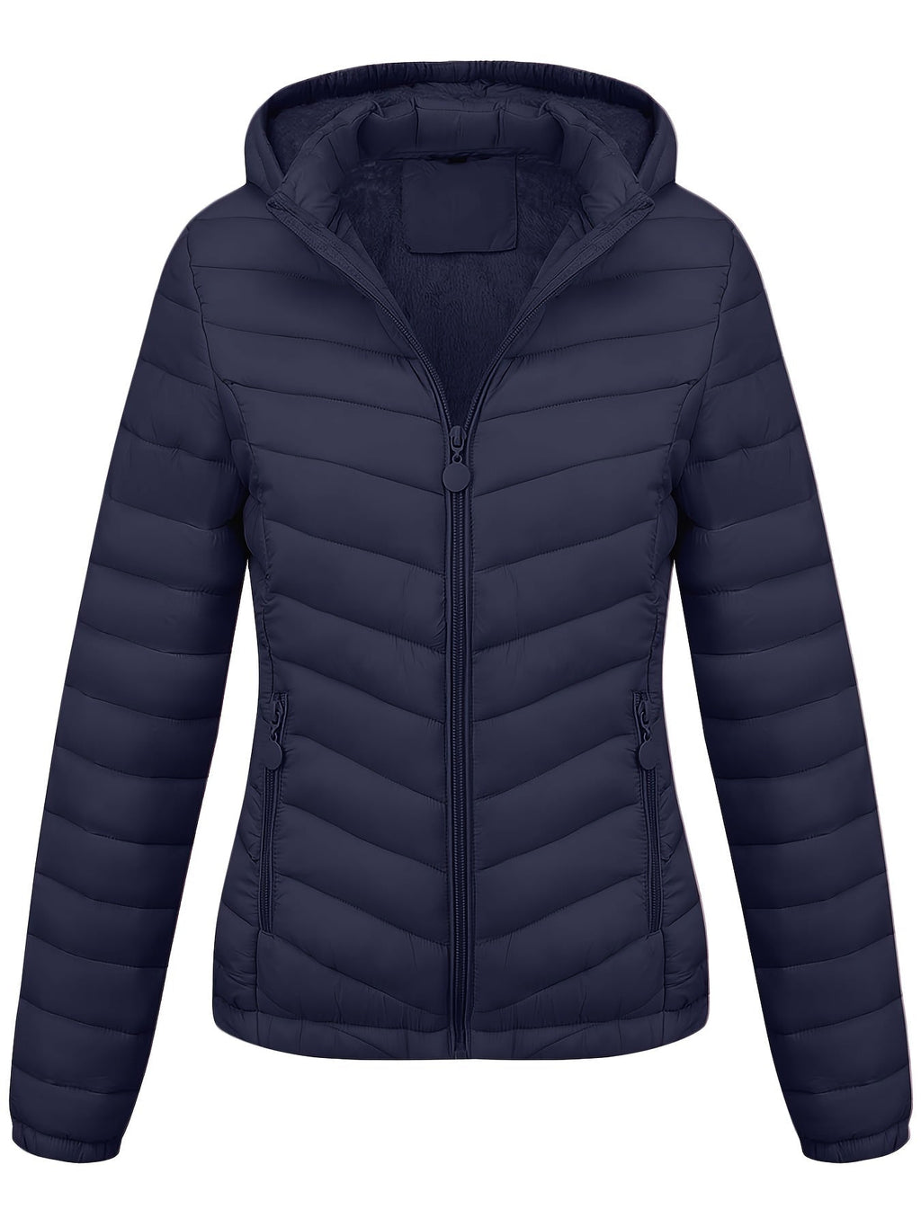 Fien | Angled Pocket Quilted Puffy Hoodie Jacket