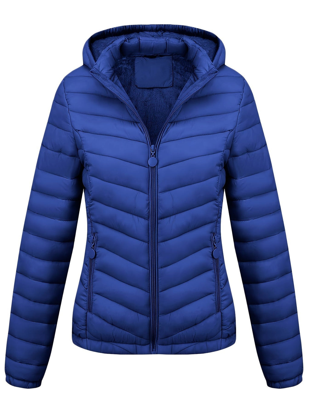Fien | Angled Pocket Quilted Puffy Hoodie Jacket