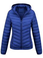 Fien | Angled Pocket Quilted Puffy Hoodie Jacket