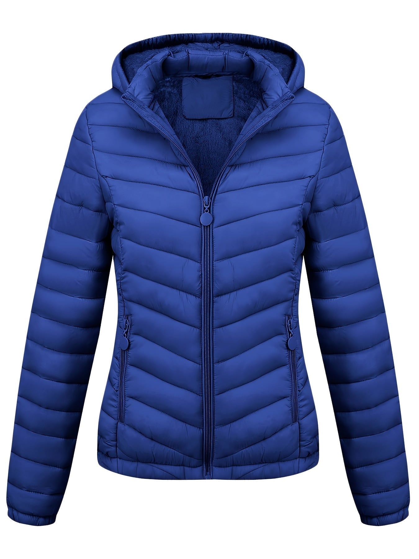 Fien | Angled Pocket Quilted Puffy Hoodie Jacket