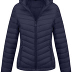 Fien | Angled Pocket Quilted Puffy Hoodie Jacket