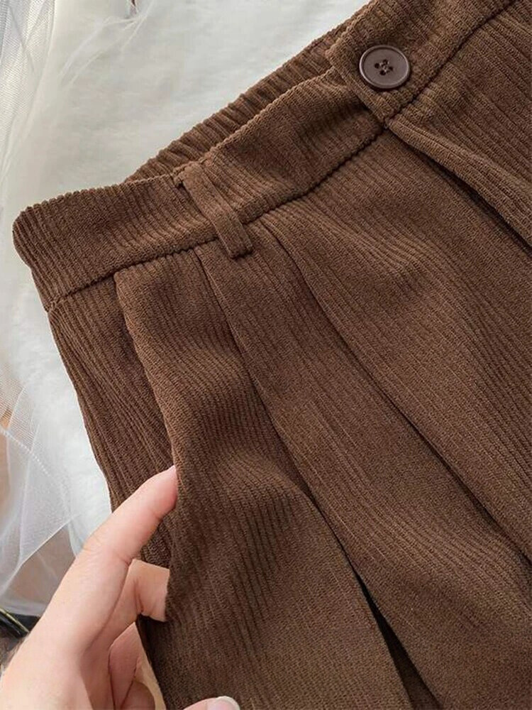Fien | Women's Retro High-Waisted Corduroy Pants