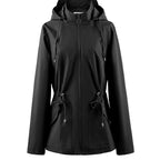 Waterproof Tailored Jacket with Hood for Spring and Autumn